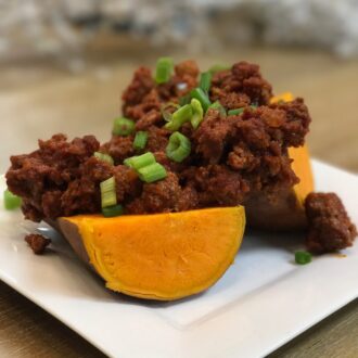 Sloppy Joe stuffed sweet potato for 6