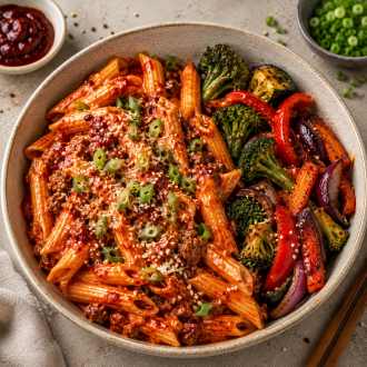 Beef Gochujang Pasta