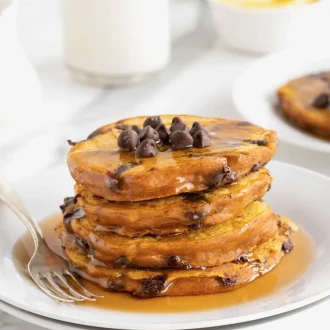 Pumpkin Chocolate Chip Pancakes