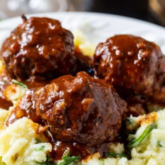 Red Wine Braised Meatballs