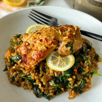 Lemon Chicken and Rice Skillet