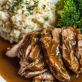 Pork Tenderloin with Herbed Gravy