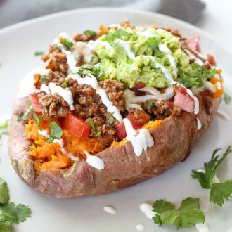 Taco Stuffed Sweet Potato