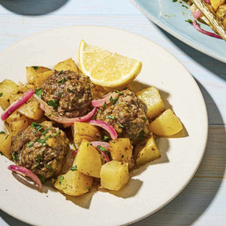 Greek Meatballs & Potatoes