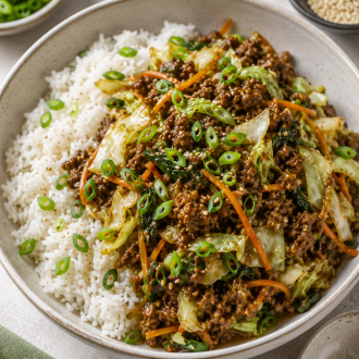 Spiced Beef with Cabbage Stir Fry