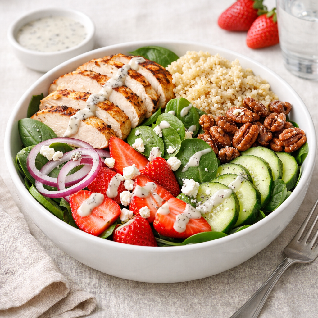 Strawberry Spinach Power Bowl