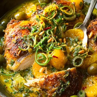 Chicken with Warm Olive Salsa