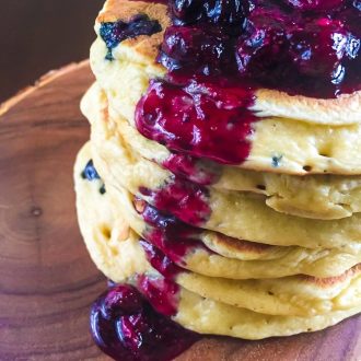Blueberry Pancakes with Sausage
