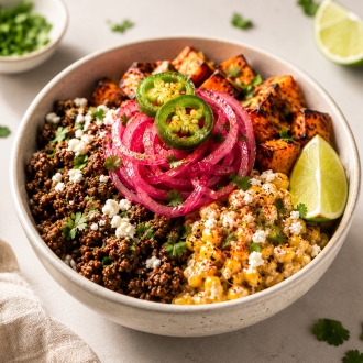 Ground beef street corn