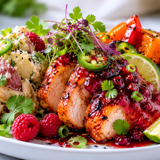 Sweet & Spicy Jalapeño Raspberry Chicken