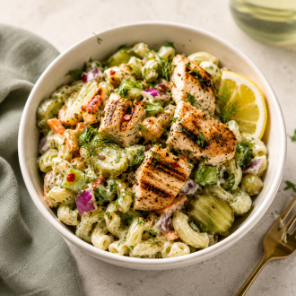 Dill Pickle Pasta Salad